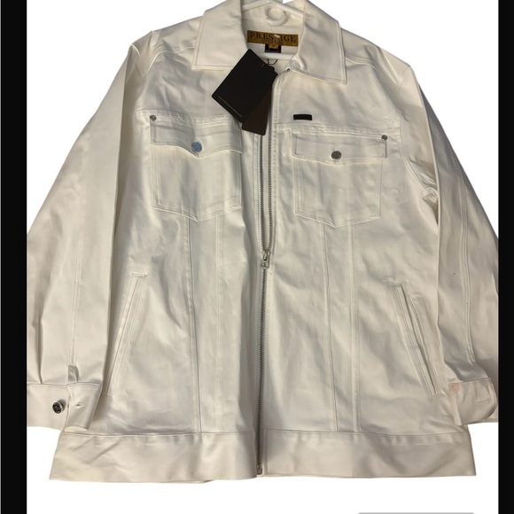 Prestige Original white Jean jacket 3XL brand new zipper - Picture 1 of 12